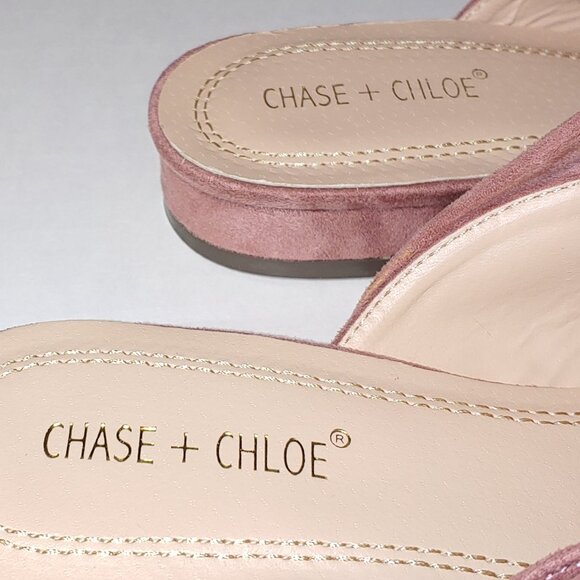 _Chase + Chloe Bow Mules Size 9 Blush Pink - Picture 2 of 10
